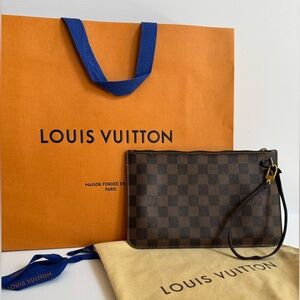 Louis Vuitton Brown Checkered Wristlet